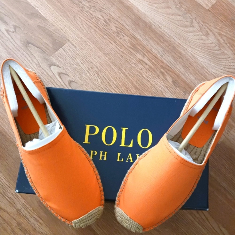 Brand new never worn Ralph Lauren Orange Sz 10 Espedrill